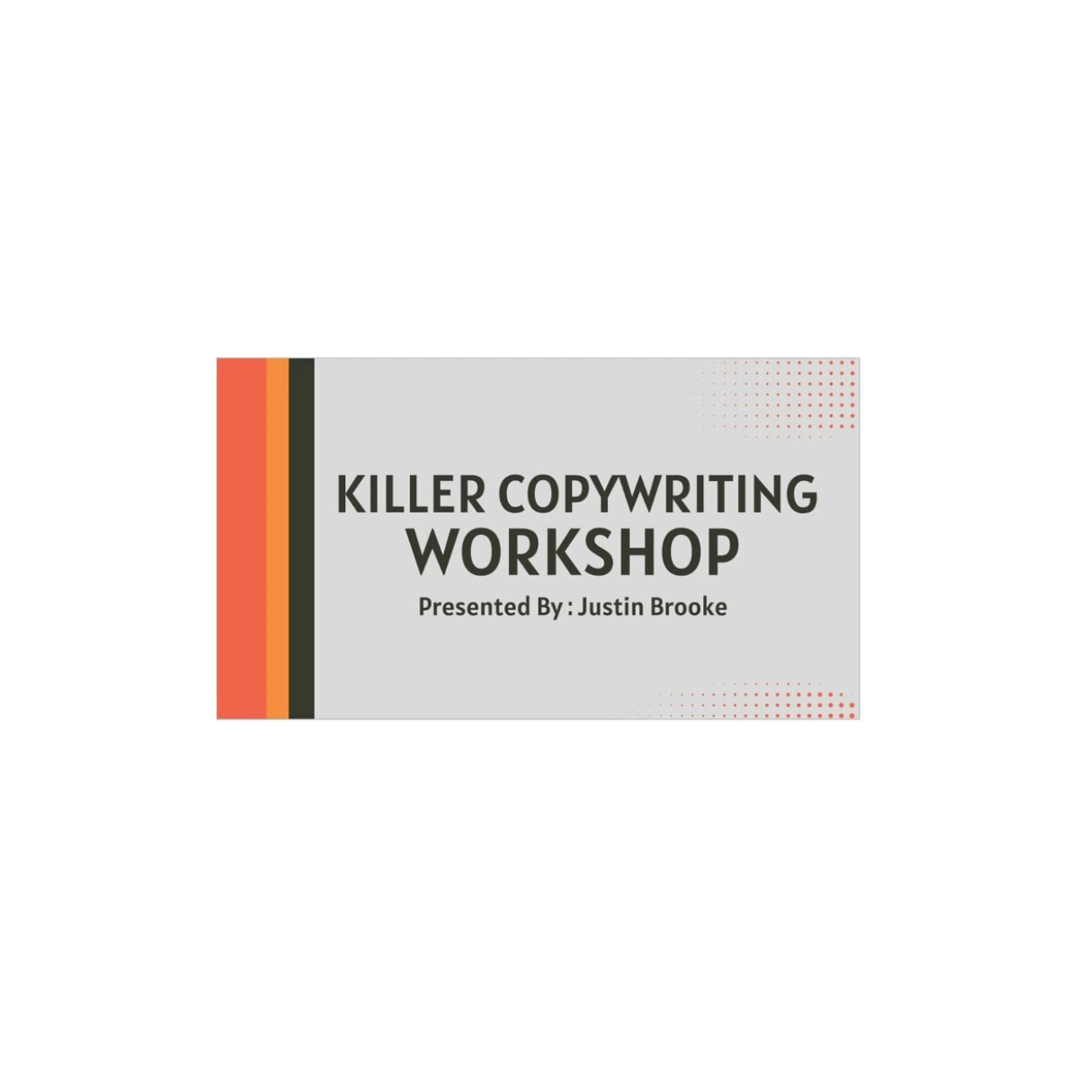 Justin Brooke - Killer Copywriting