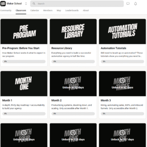 Nick Saraev Maker School (Till month 3)